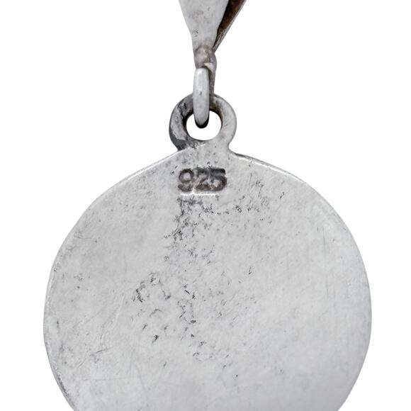 Estate Sterling Silver 925 Om Ohm Meditation Pendant - Picture 5 of 7